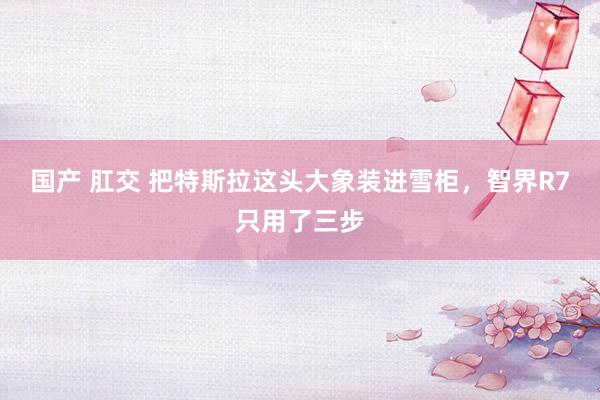 国产 肛交 把特斯拉这头大象装进雪柜，智界R7只用了三步