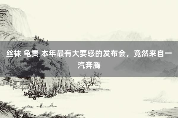 丝袜 龟责 本年最有大要感的发布会，竟然来自一汽奔腾