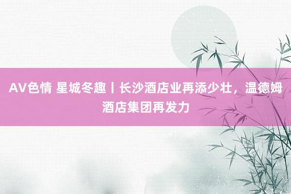 AV色情 星城冬趣丨长沙酒店业再添少壮，温德姆酒店集团再发力