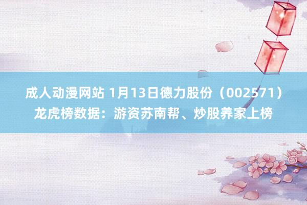 成人动漫网站 1月13日德力股份（002571）龙虎榜数据：游资苏南帮、炒股养家上榜